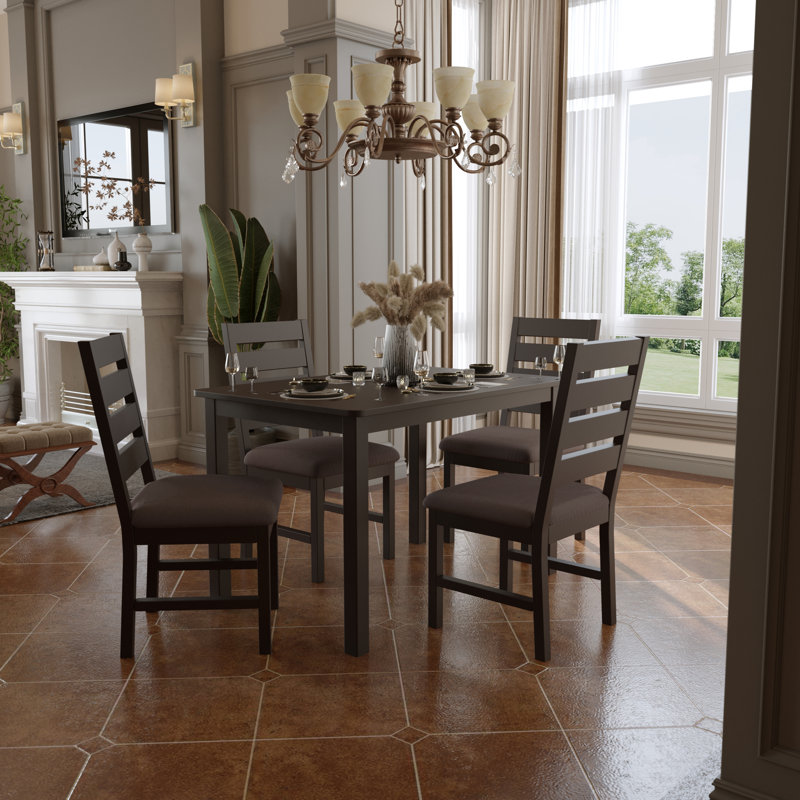 Winston Porter Rapheal Rectangular 47.2 L x 29.9 W Restaurant Dining Set Reviews Wayfair